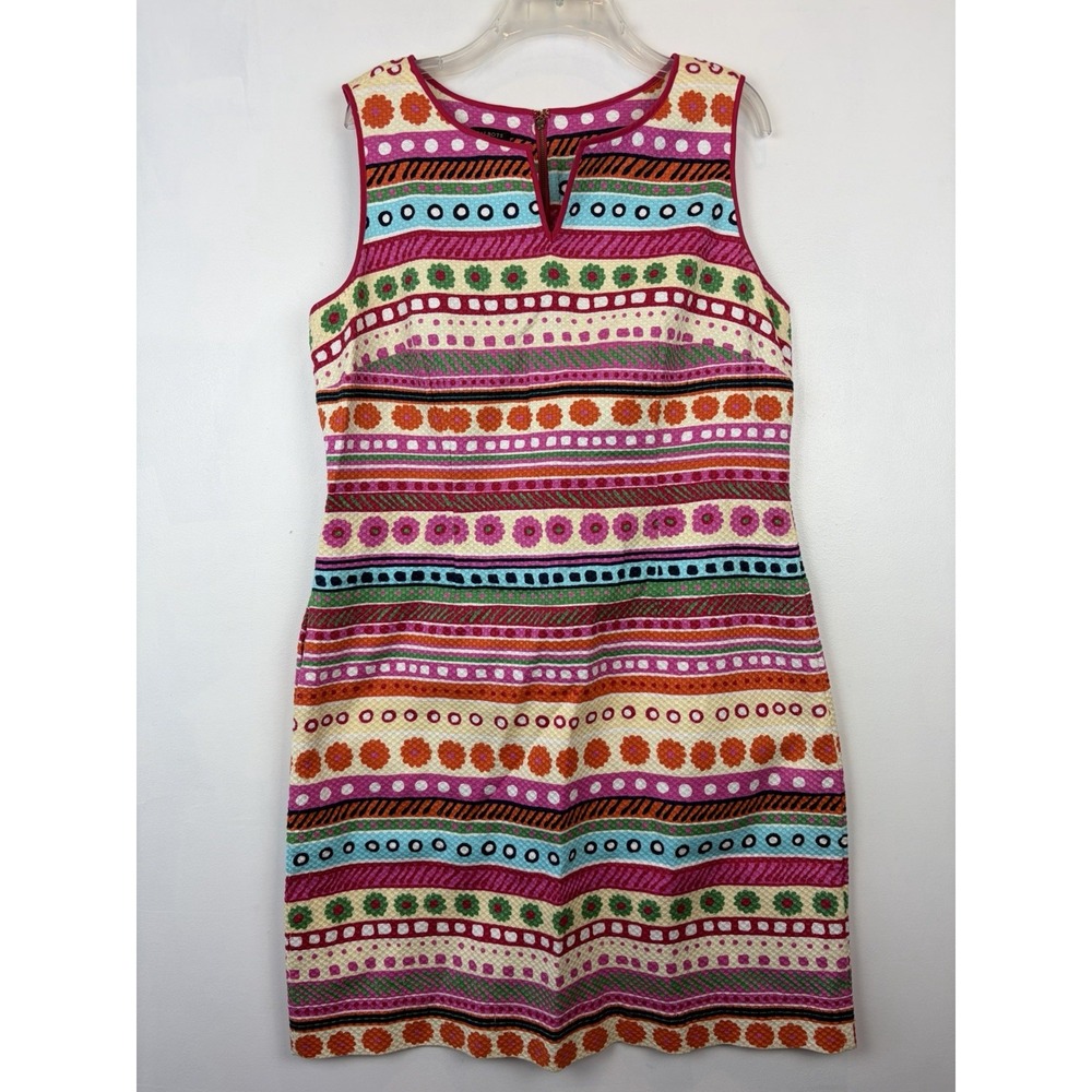 Talbots Sheath Dress Womens 14 Knee Maximalist Classic Timeless Feminine Read
